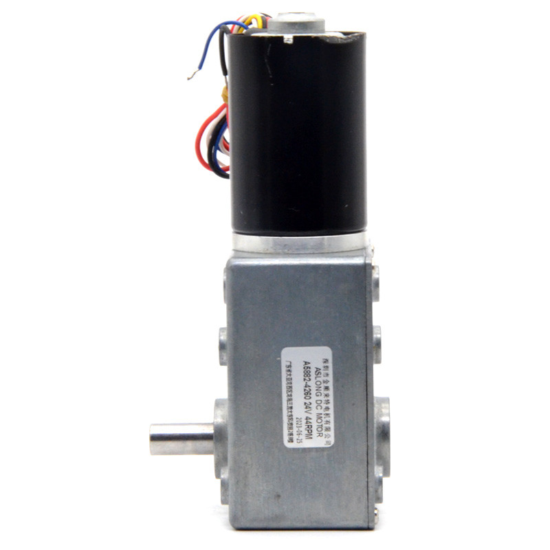 Aslong A5882-4260 24v 11-195rpm Turbine Worm Reduction Motor Dc Reduction Motor High Torque Low Speed Motor
