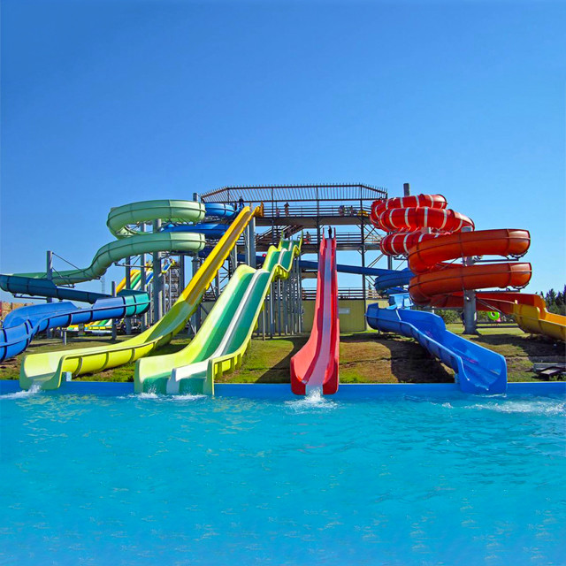 Factory Customized Outdoor Aqua Park Equipment Fiberglass Water Slide Water Rides