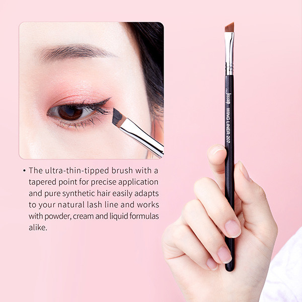 Angled Thin Eye Jessup Makeup Brushes For Powder Cream Liquid