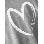 Custom Embroidery Hoodie Fall Fashion Trend Women'S Casual Heart Print Long