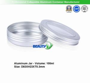 Wholesale 100ml Empty Cosmetic Cream packaging Aluminum jars with clear Windows from china suppliers