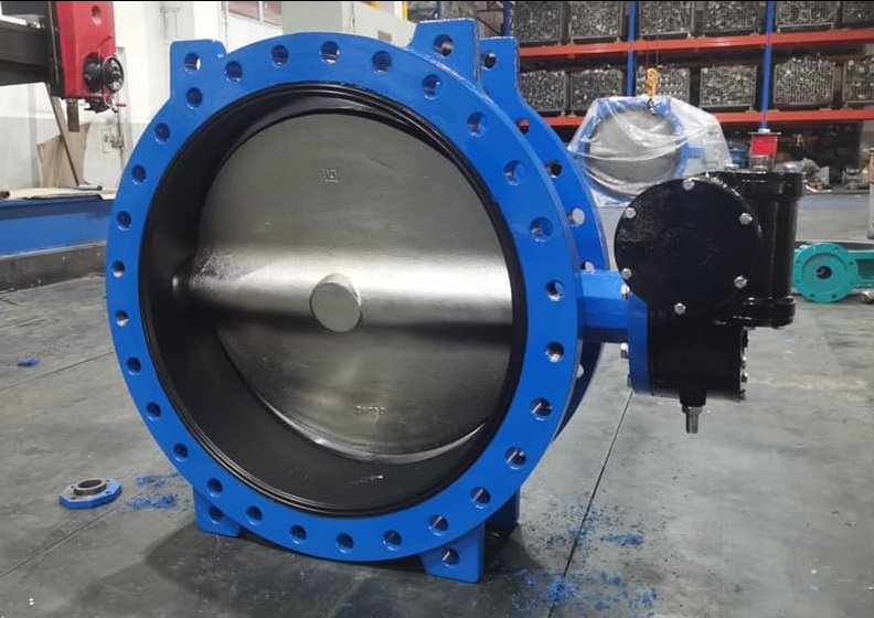 Manual Replaceable Seat EPDM/NBR Rubber Lined Double Flanged Butterfly Valve for Water