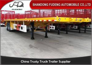 Wholesale 2 / 3 Axles 40 Feet Lowboy Semi Trailer With 12 Units Lock Flatbed Trailer from china suppliers