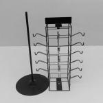 4 Sides Metal Counter Display Stands Rotational For 36pcs Glasses