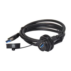 Wholesale 1.5A Waterproof Panel Mount Connector IP67 USB2.0 Male To Female Cable Assembly 1M from china suppliers