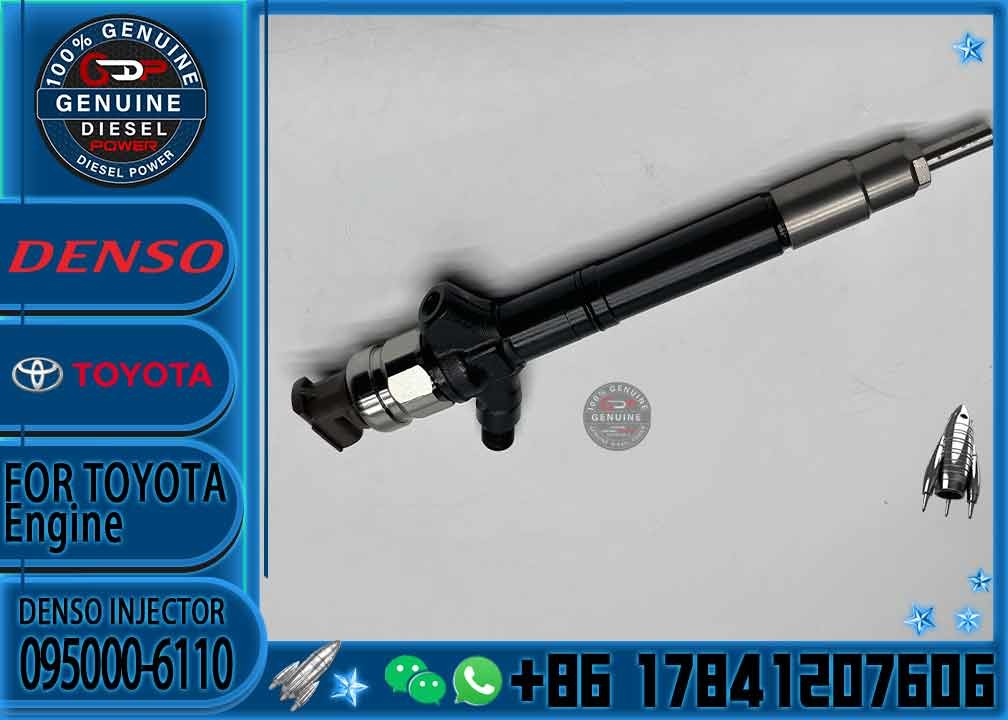 Brand new Denso Common Rail 095000-6110 For Toyota- 2ad-fhv Fuel Injector 23670-09200 236700r060 with high quality