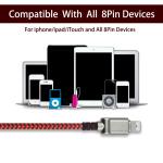 Super Long Fast Charging USB Cable For 5S Mobile Phone 2.1A Nylon Braided