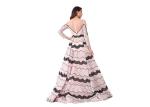High End Lace Long Sleeve Women Muslim Evening Dress With Lace Flower