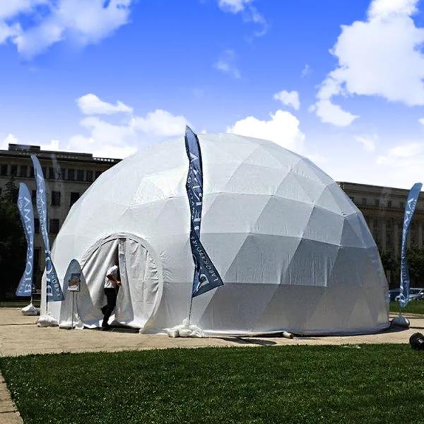 Half Sphere Trade Show Catering Dining Geodesic Dome Tent With Steel Frame Pvc