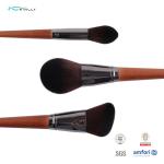 Champagne 10PCS FSC Cosmetic Makeup Brush Set Wooden Handle