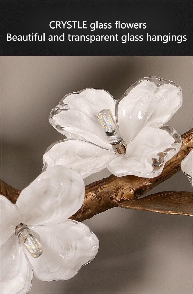 All Copper Light Luxury Flower Chandelier For Hotel Lobby Decorative