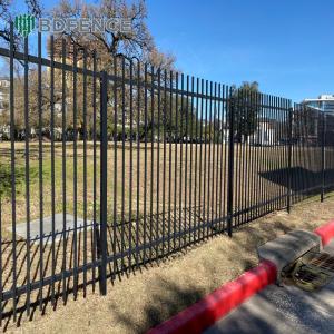 China Sloped Ground Powder Coated Tubular Fencing Adjustable Feet on sale