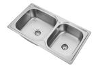 0.7mm Top Mount Kitchen Stainless Steel Double Bowl Sink SUS304