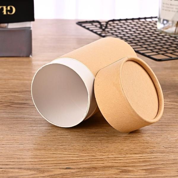 Custom Paper Cans Packaging Round Paper Tube Box For Cookies Food Tea And