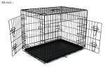 wholesale heavy duty stainless steel dog cage , large double foldable dog kennel