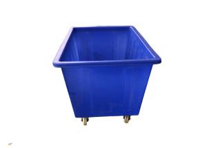 Wholesale Materials Handling Linen 450L Poly Box Truck Rectangular Tapered Tub Trolleys from china suppliers