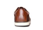 Brown Classic Mens Lace Up Sneakers , ODM Men Genuine Leather Casual Shoes