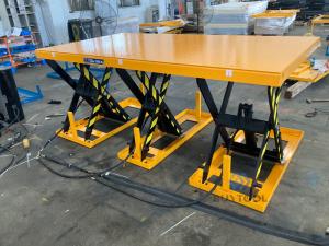 Wholesale 3000kg 3 Ton Triple Scissor Lift Table 48 X 96 Hydraulic For Pallet Good Loading from china suppliers