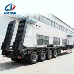 AOTONG 3 Axles 45ton 55tons 60ton Low Bed Hydraulic Ladder Lowboy Semi Truck