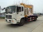 Dongfeng Recovery 6 Ton Wrecker Tow Truck , Flatbed Tow Truck Mounted With 6.3