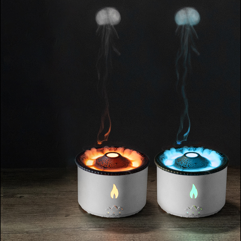 Electric Essential Oil Aroma Diffuser With Remote Ultrasonic Smart Aroma Diffuser Volcano 360ML Humidifier Flame