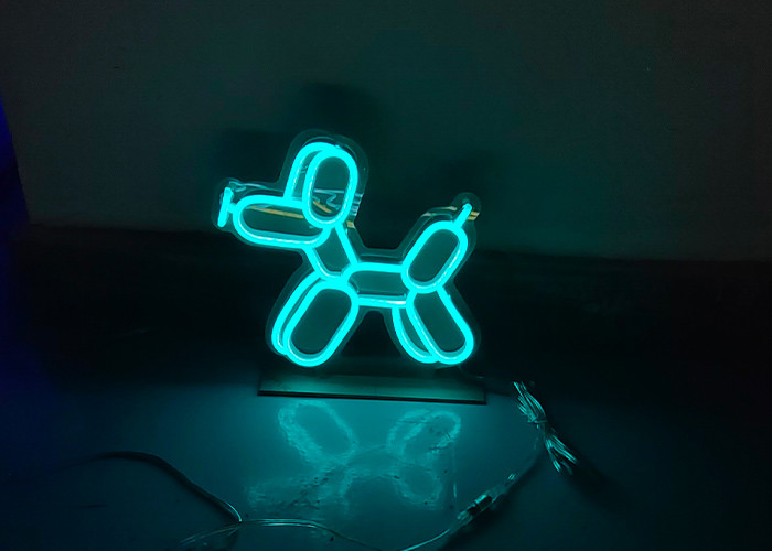 Custom dog acid blue neon sign handiwork 5*12mm 3A power supply