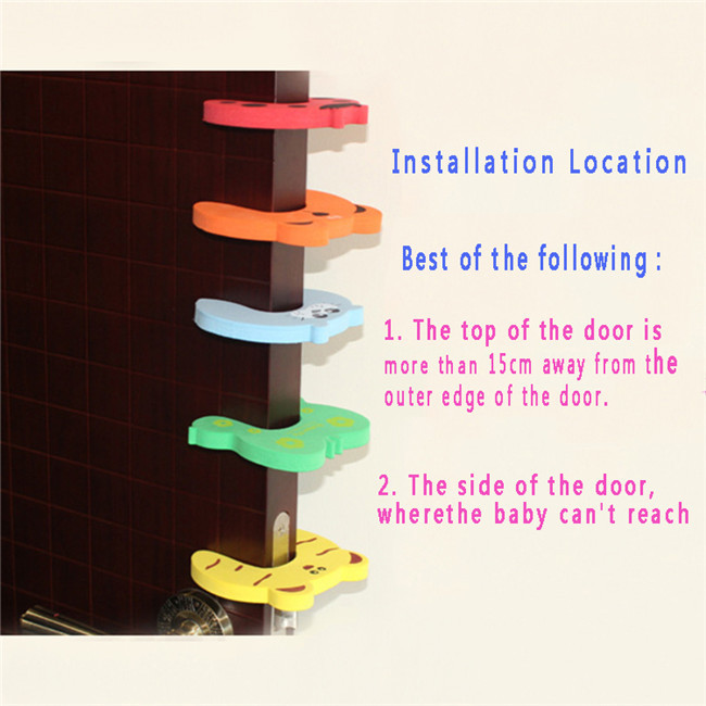 Lovely Animal Pattern Child Safety Door Stopper Flexible Usage For Glass Door