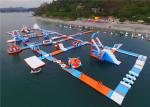 Kids Inflatable Floating Water Park Playground 40m Width 80m Length Logo Custom