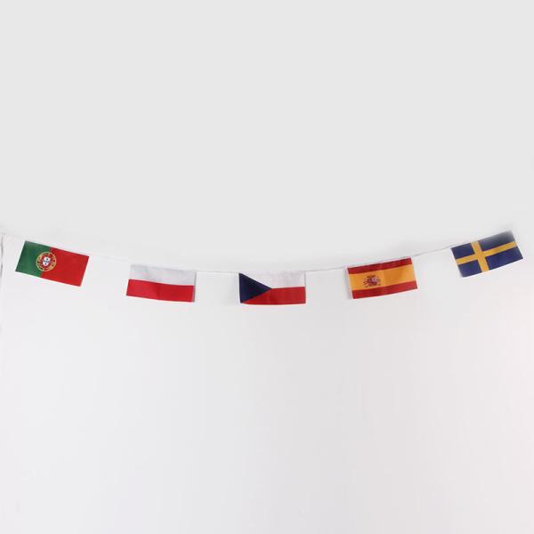 Football Game String Flag Custom Polyester Country Bunting Flags