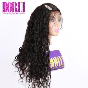 Wholesale Raw Brazilian Human Hair Lace Front Wigs 180% Curly Wigs Water Wave Lace Front Cuticle Hair from china suppliers