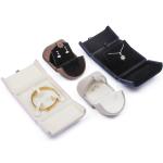 Multi Color Velvet Necklace And Earring Box Clamshell Shaped Jewelry Case