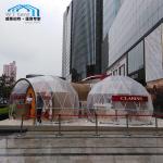 Small Geodesic Dome Tent Steel Frame Half Sphere For Leisure Park Igloo