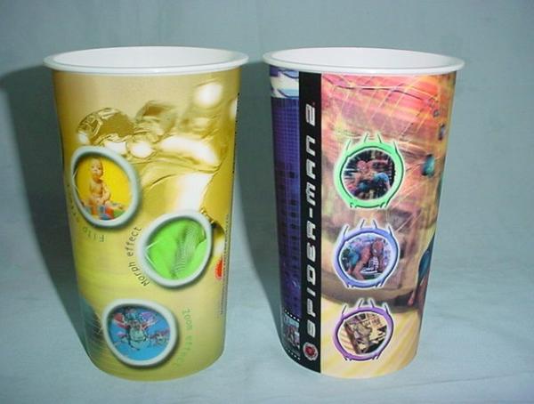 PLASTIC LENTICULAR 3d lenticular cups plastic flip effect lenticular mugs
