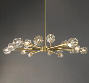 Wholesale Crystal Style Modern Luxury Round Chandelier with Brass Mount D 153cm from china suppliers