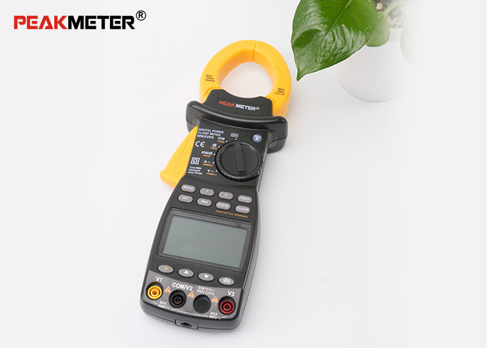 Black Electrical Digital Power Clamp Meter Multimeter With AC RMS Low Battery Indication