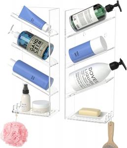 Wholesale Acrylic Shower Rack Storage Box Acrylic Cosmetic Display Stand 14.1in from china suppliers