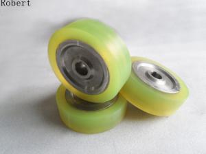 Wholesale Polyurethane Coated Forklift Roller Wheels With Bearings Natural Color from china suppliers