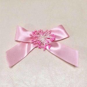 Wholesale Pink Satin Blossom Fabric Ribbon Bow Eco - Friendly Customized For Gift Packing from china suppliers
