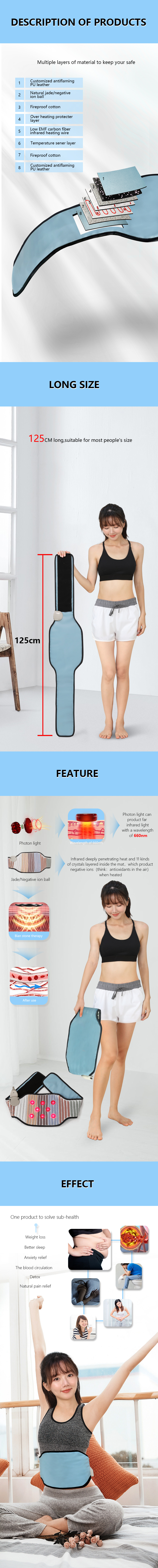 110V-240V Red PEMF Far Infrared Waist Belt For Pain Relief Customized