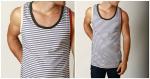 tank top gym Stripe tank top Casual Wholesale Singlets for Men