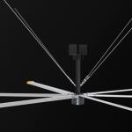 HVLS Industrial Indoor Ceiling Fans Large Warehouse Cooling PMSM BLDC Motor