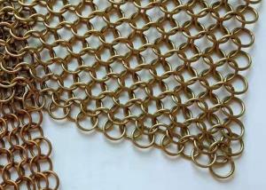 Wholesale Copper Color Chainmail 1mm Metal Ring Mesh For Interior And Exterior Curtain from china suppliers