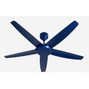 Modern Blue 56 Inch DC Motor Ceiling Fan Remote Control Without Light for living