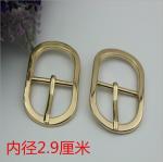 Shoes hardware accessories zinc alloy 29 mm shiny gold oval shape metal pin