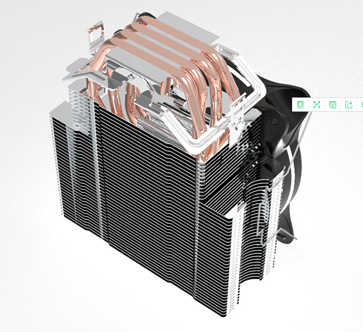 RGB CPU Cooler High air flow tower type CPU Cooler with 4 Heat Pipes for intel AMD