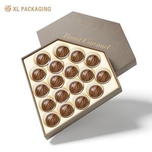 Luxury Custom Chocolate Box Offset Printing Macaroon Paper Packaging Box For Custom Design Diamond Shaped Chocolate