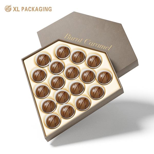 Quality Luxury Custom Chocolate Box Offset Printing Macaroon Paper Packaging Box For Custom Design Diamond Shaped Chocolate for sale