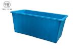Heavy Wet Or Dry Loads Poly Box Truck , Mobile Industrial Laundry Trolley On