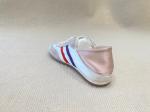 Women casual comfort sneakers satin shoes lace-up breathable with leather and