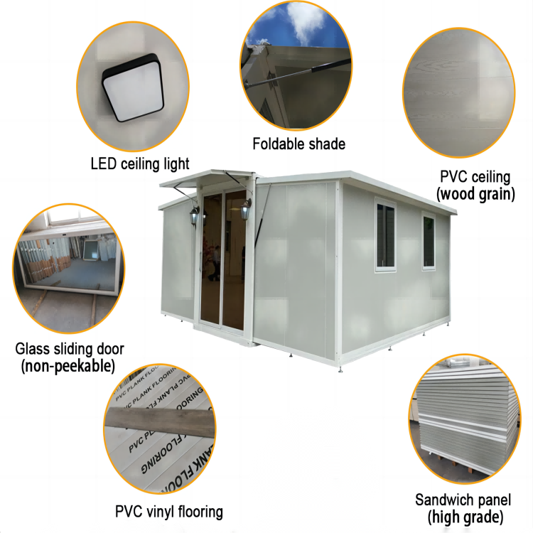 20ft Luxury Prefabricated Houses Customizable and Expandable for Your Project Needs
